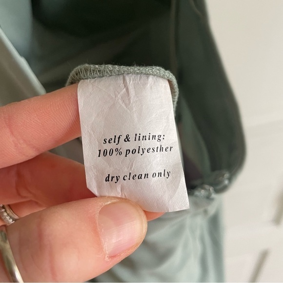 Birdy Grey NWT Moni Convertible Halter Back Chiffon Bridesmaid Dress Green XS - Picture 5 of 12